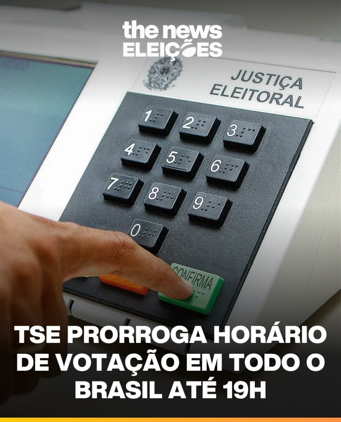 TSE prorroga horário de votação até às 19h