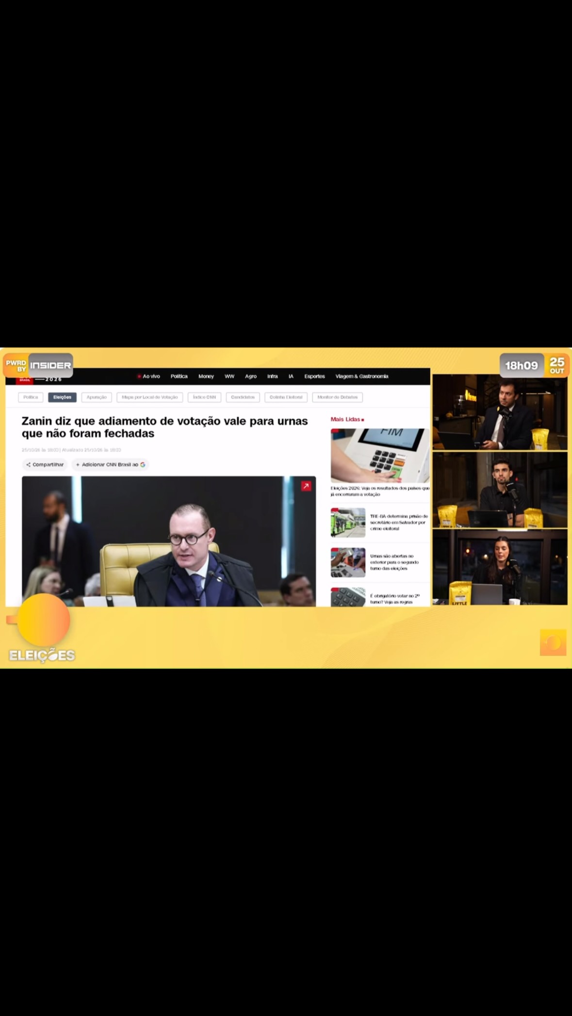 Bancada do the news analisa o esclarecimento do STF