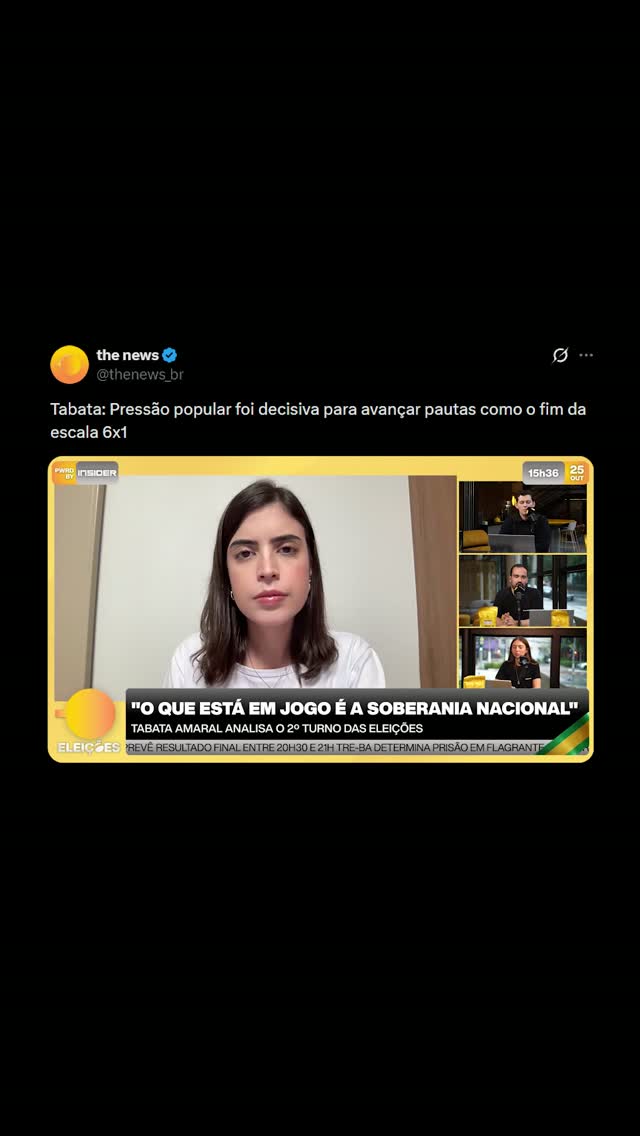 Tabata Amaral analisa o segundo turno das eleições