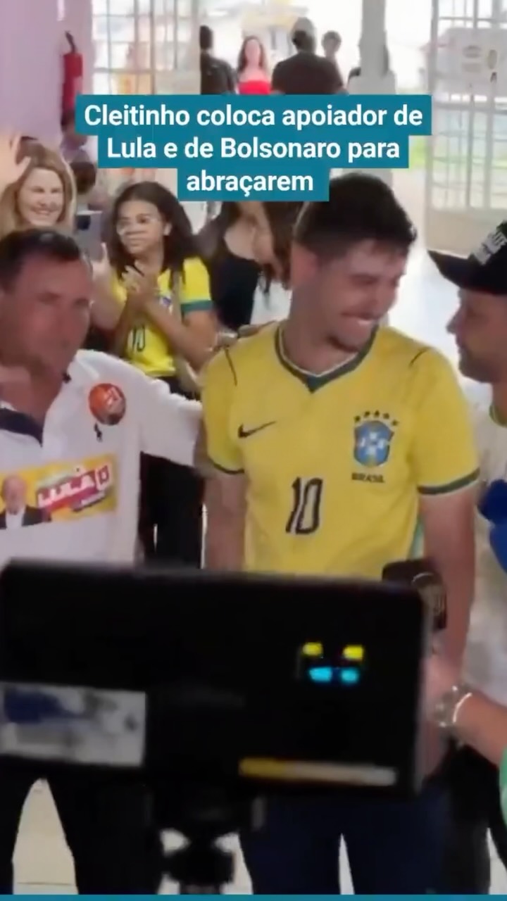 Cleitinho coloca apoiador de Lula e de Bolsonaro para se abraçarem