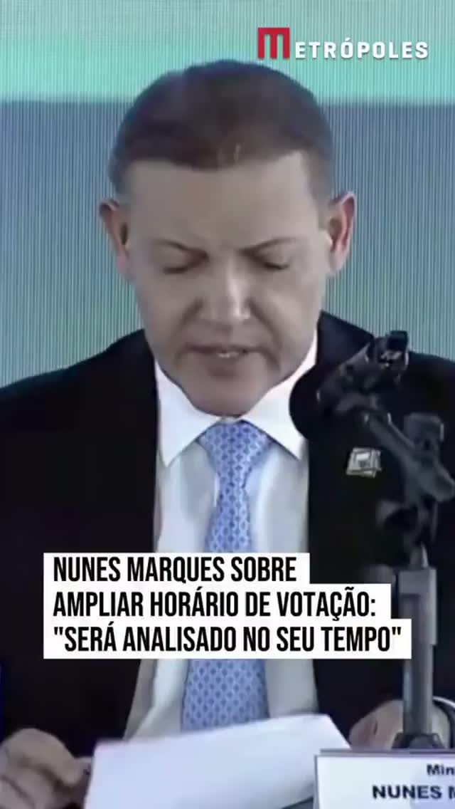 Kassio Nunes Marques sobre ampliar horário de votação: "Será analisado no seu tempo"